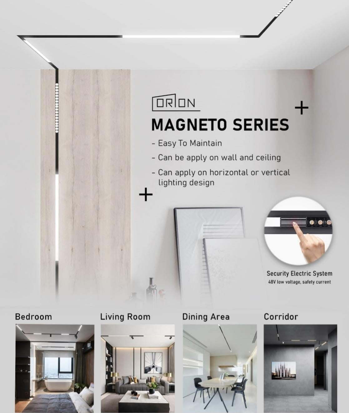 Magnetic Track Light System (SMART)