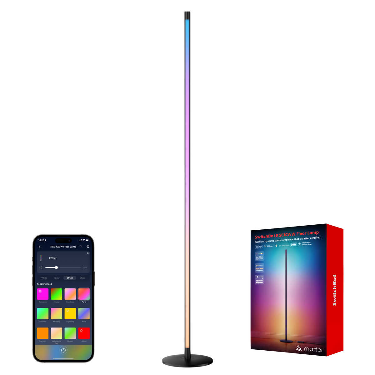 SwitchBot RGBICWW Floor Lamp (UK Plug)