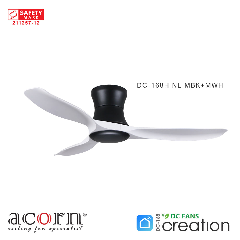 Acorn - Creation Smart Ceiling Fan (Black Hugger)