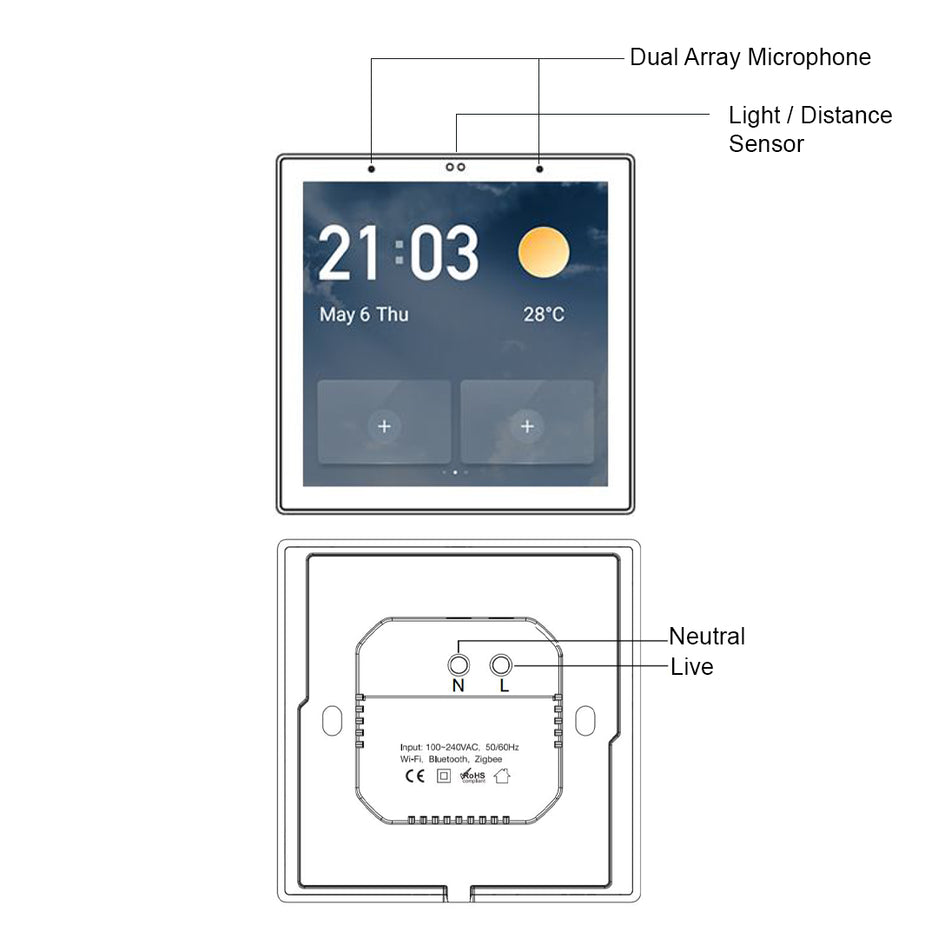 MÖWE 4" Multi-Function Smart Touch Control Panel