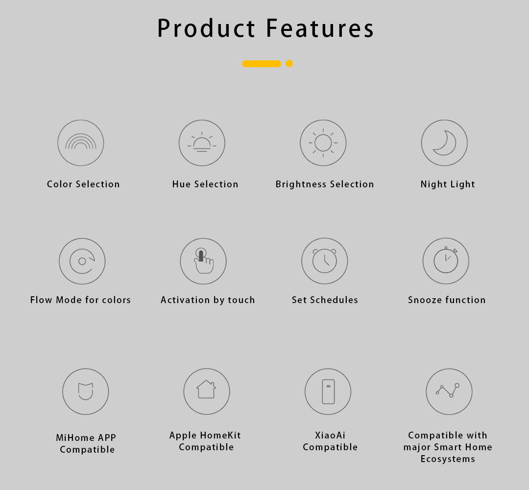 Yeelight DYSIS LED Bedside Lamp (WIFI/Bluetooth)
