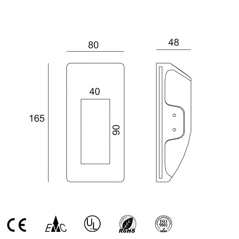 Akiya Frameless Wall Light Fitting(1 W Cree LED) - Three Cubes Lightings (Singapore)