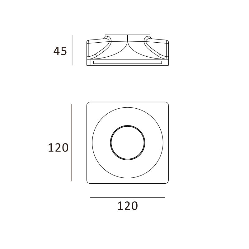 Akiya Curve Frameless Spotlight Round Fitting(GU10/MR16) - Three Cubes Lightings (Singapore)