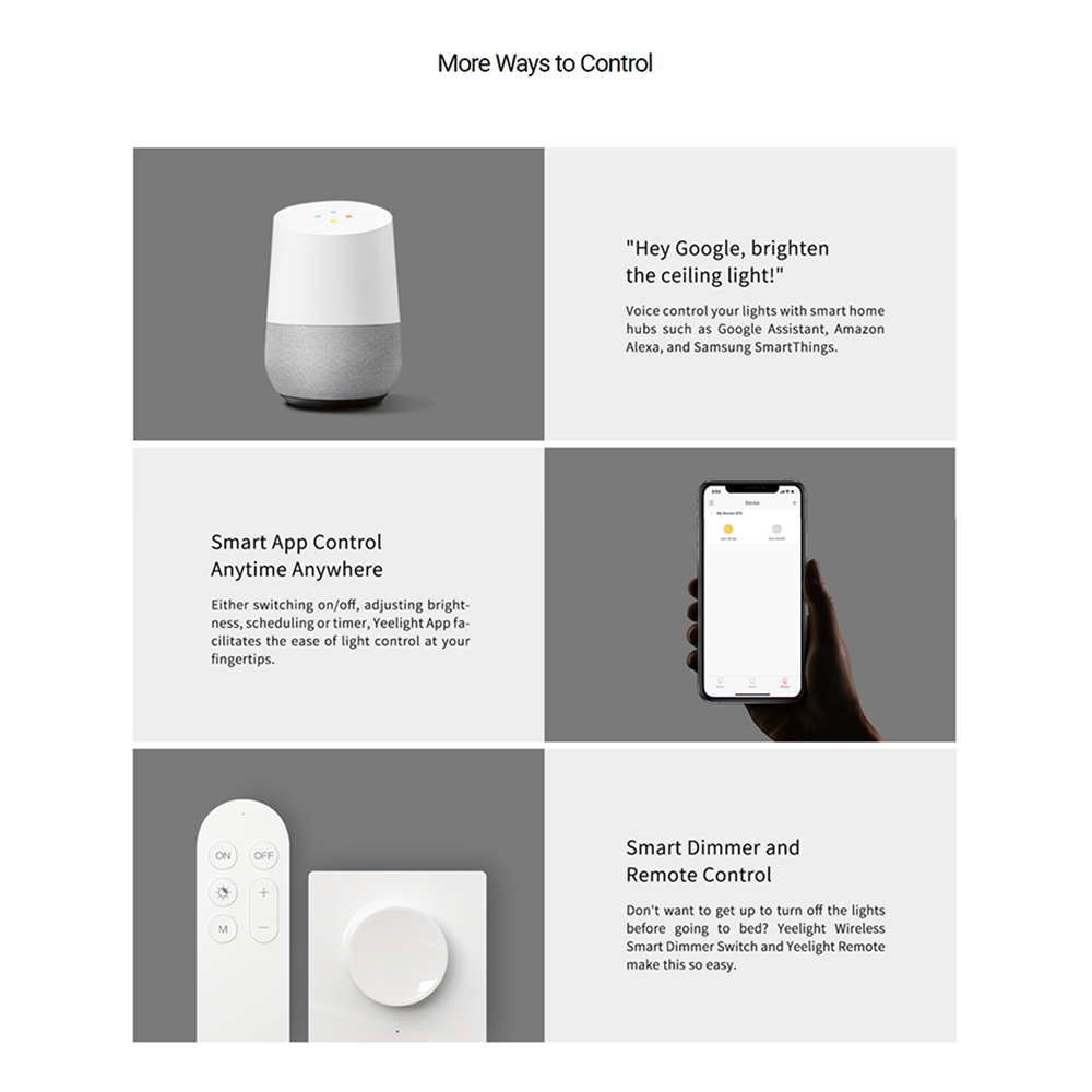Yeelight Arwen smart white LED Ceiling Lights (Ambience Backlight)