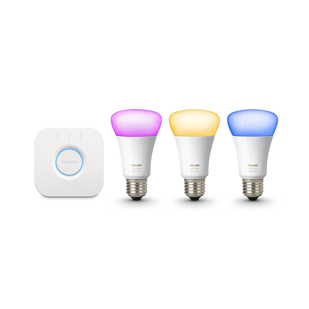 Philips Hue White and Colour Ambiance E27 Starter Kit