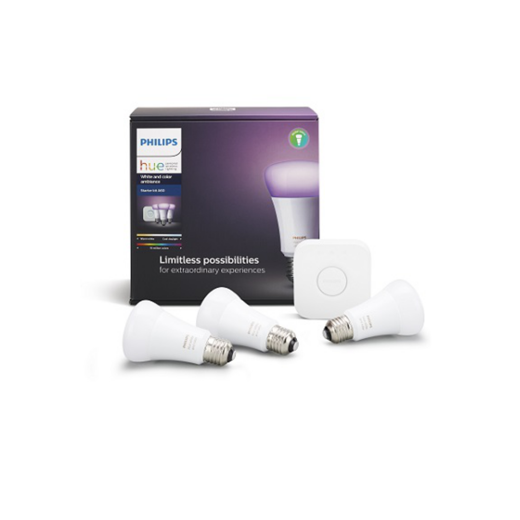 Philips Hue White and Colour Ambiance E27 Starter Kit