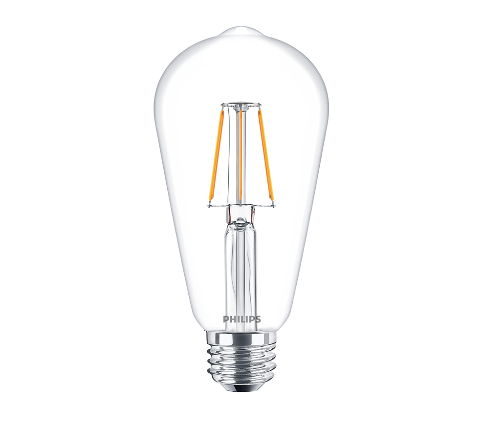 Philips LEDClassic 4-50W ST64 E27 WW CL ND APR - Three Cubes Lightings (Singapore)