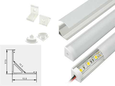 601 Extruded Aluminium Liner for LED strips