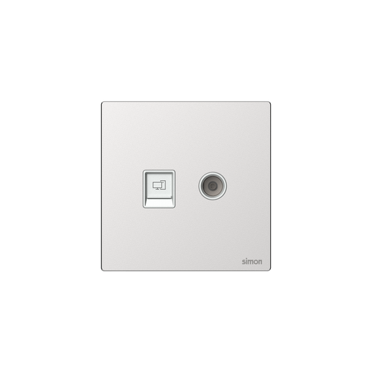 Simon M7 TV and Data Outlet Cat.6