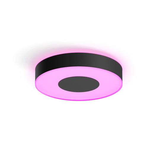 Hue White and Color Ambiance Xamento Black Medium Smart Ceiling Light