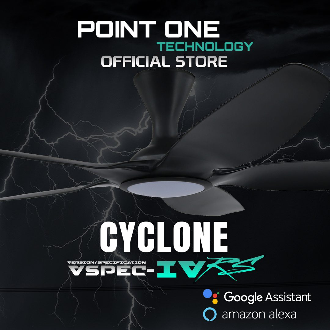 Point One Cyclone VSPEC-IV RS 3-Blade Smart Ceiling Fan