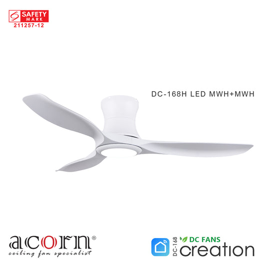 Acorn - Creation Smart Ceiling Fan (White Hugger)