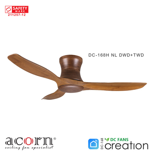 Acorn - Creation Smart Ceiling Fan (Dark Wood Hugger)
