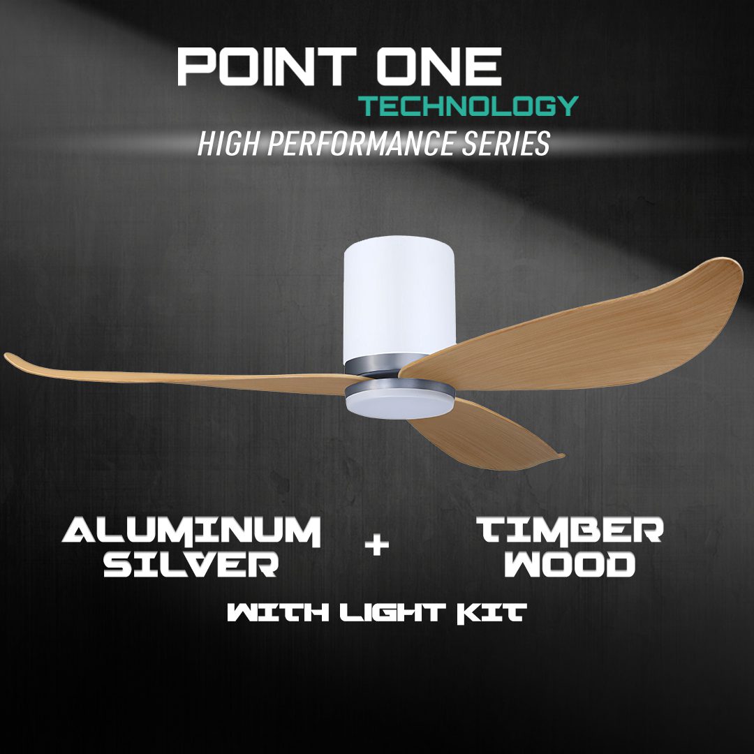 White Cylinder + Aluminum Silver Casing / Timber | Yes