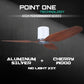 White Cylinder + Aluminum Silver Casing / Cherrywood | No
