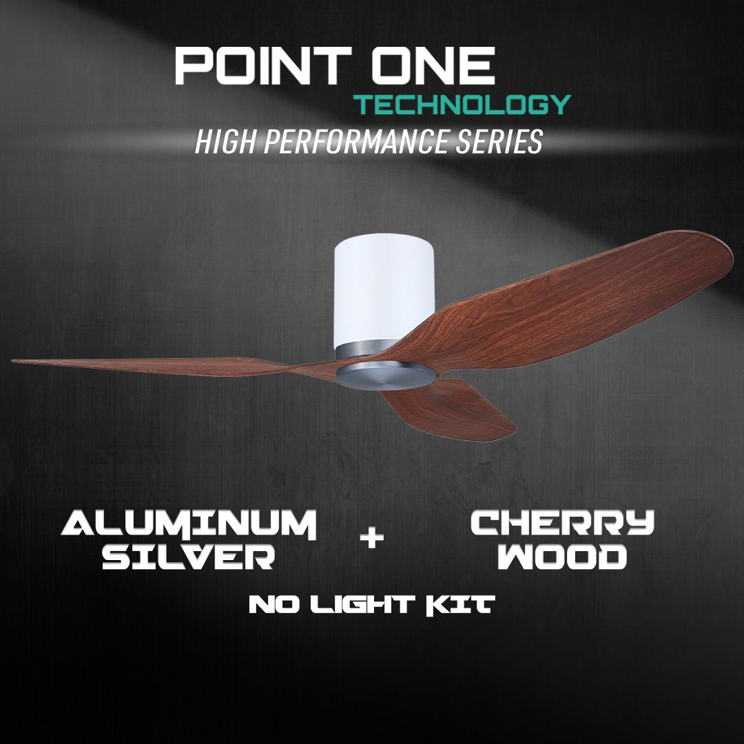 White Cylinder + Aluminum Silver Casing / Cherrywood | No