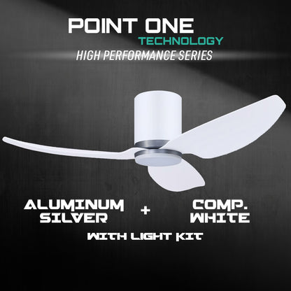 White Cylinder + Aluminum Silver Casing | Yes