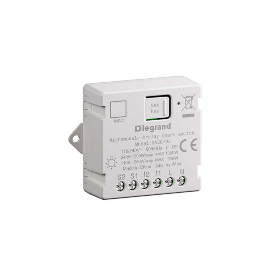 Galion Up Smart Micromodule 2-Relay Switch, Wired