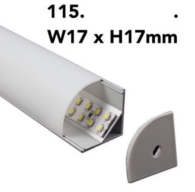 115 Extruded Aluminium Liner for LED strips - Three Cubes Lightings (Singapore)
