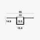 12mm Ceiling Trimless Aluminium Profiles for NEAR LED strips (recessed)