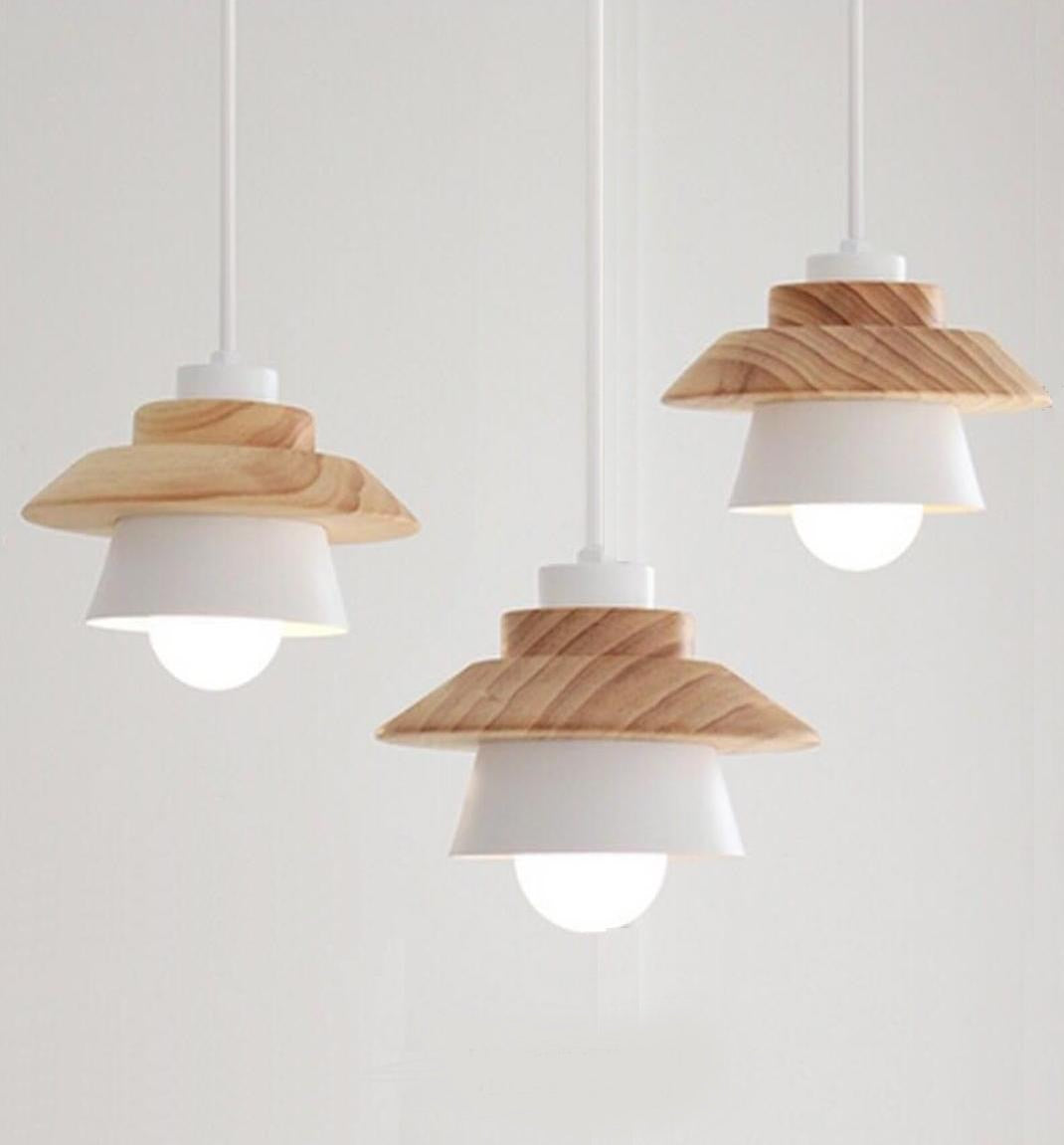 Pendant Lamp (Real Wood Series 3) - Three Cubes Lightings (Singapore)