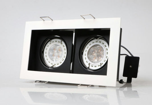 LED recessed Adjustable Spotlight Double Downlights (GU10/MR16) - Three Cubes Lightings (Singapore)