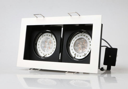 LED recessed Adjustable Spotlight Double Downlights (GU10/MR16) - Three Cubes Lightings (Singapore)