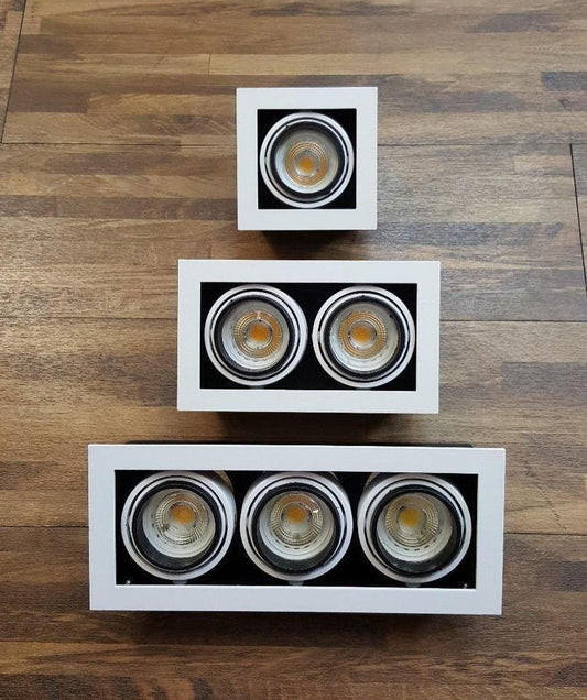 Recessed Adjustable White Spotlights Fitting(GU10/MR16) - Three Cubes Lightings (Singapore)