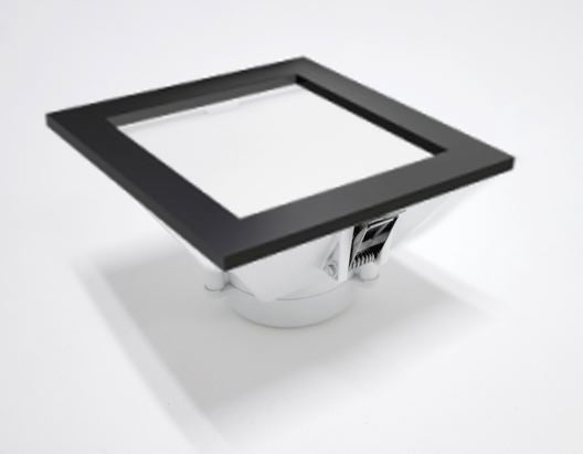 Black LED Square Downlights (11W Dimmable) AZ E-Lite - Three Cubes Lightings (Singapore)