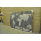 Alu on Wood- World Map - Three Cubes Lightings (Singapore)