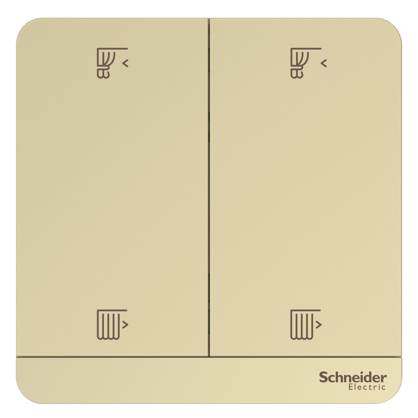 Wiser AvatarOn 2-Gang Shutter Switch Wine Gold
