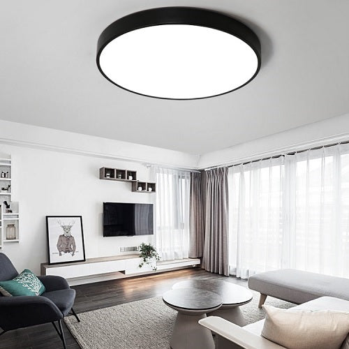 LED Elemental Round Ceiling Lamp (ultra slim) - Three Cubes Lightings (Singapore)