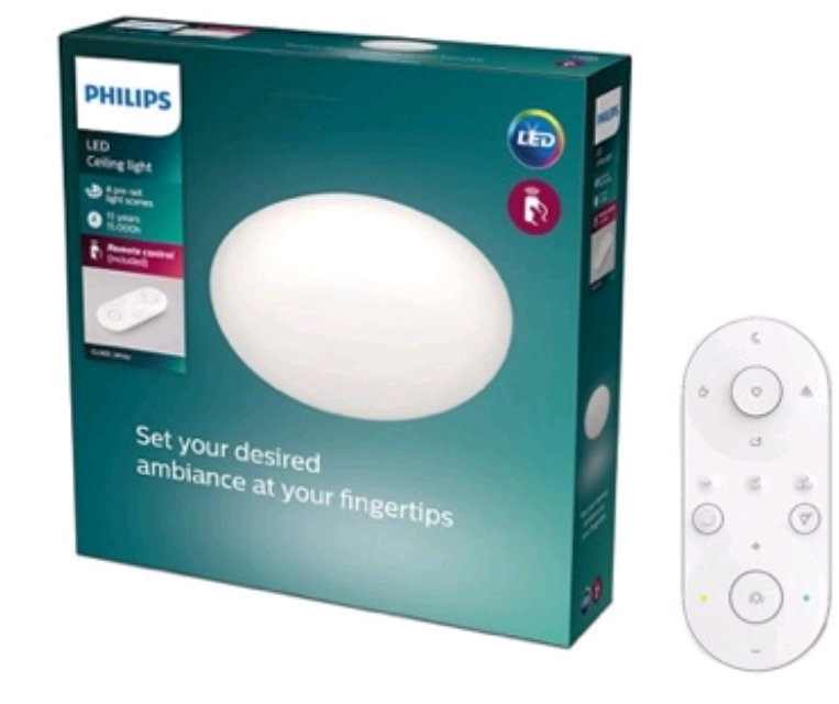 Philips TOBA AIO CEILING w/Remote 
Control
(Dimmable)