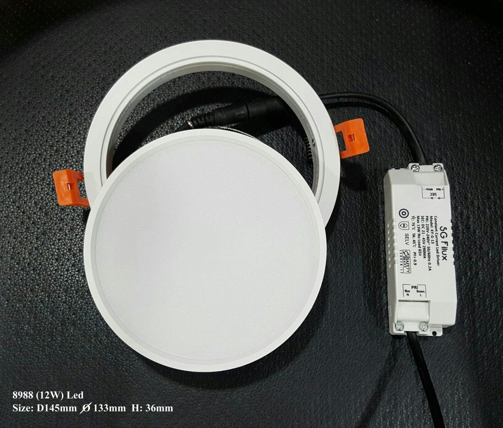 LED Round 8988/8989 (12w/18w) Downlights (Removable Frame) with Safety Mark Driver - Three Cubes Lightings (Singapore)