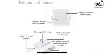 NEW Philips Meson Square Downlights (EyeComfort) - Three Cubes Lightings (Singapore)