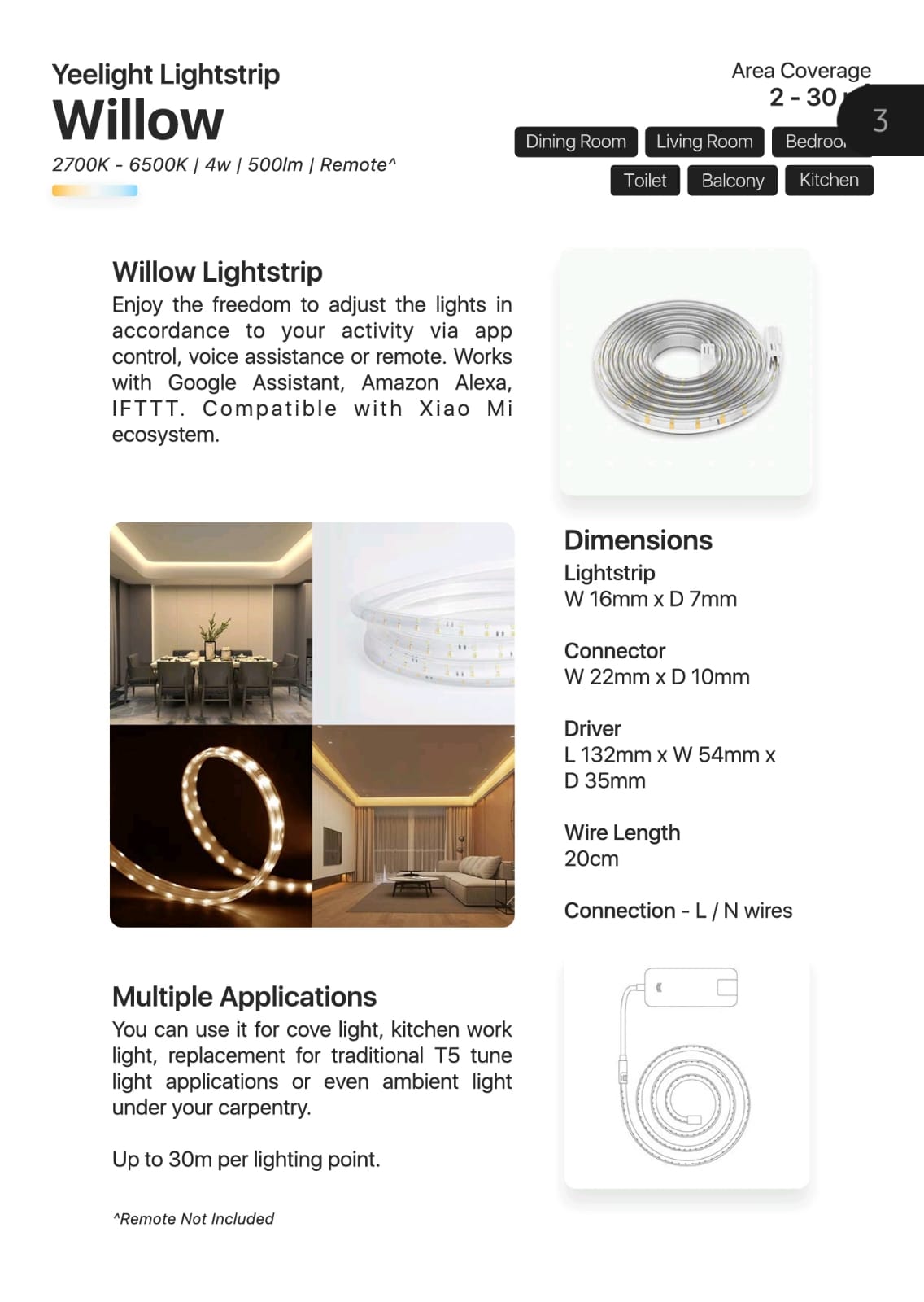Yeelight Willow LED Strip Light(Starter/Extension)