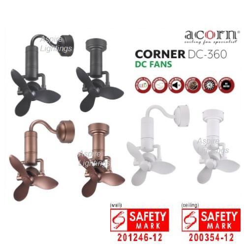 Acorn DC-360 – 16″Corner Ceiling Fan (WIFI)