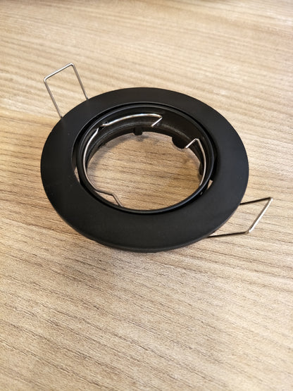 Round Single GU10/PAR16 recessed spot light holder with clip - Three Cubes Lightings (Singapore)