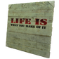 Painted Wood- Life Is - Three Cubes Lightings (Singapore)