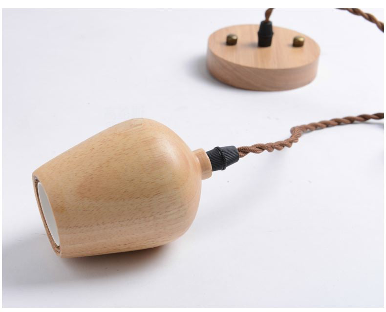 Light Color Wood Bulb Holder - Three Cubes Lightings (Singapore)