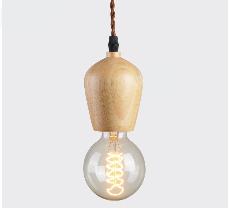 Light Color Wood Bulb Holder - Three Cubes Lightings (Singapore)
