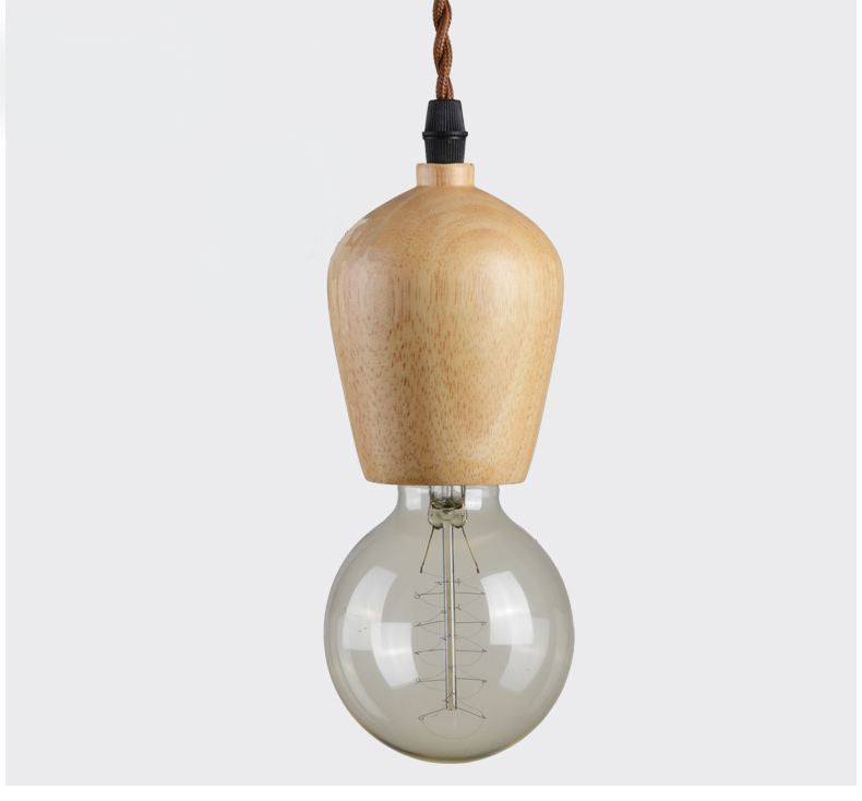 Light Color Wood Bulb Holder - Three Cubes Lightings (Singapore)