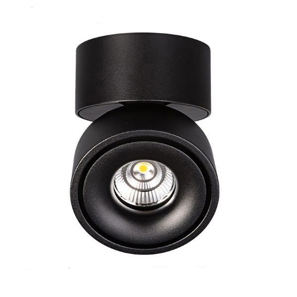 LED Black Round Surface Mount Downlights Tilt-able (8W/13W) - Three Cubes Lightings (Singapore)