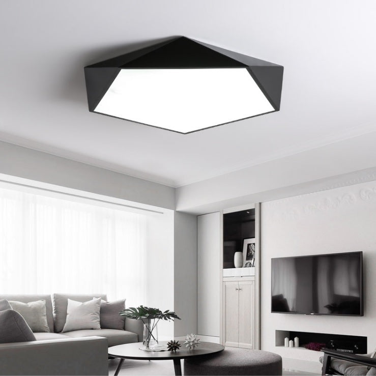 LED Pentagon Ceiling Lamp (48W RGB 3 tones) - Three Cubes Lightings (Singapore)