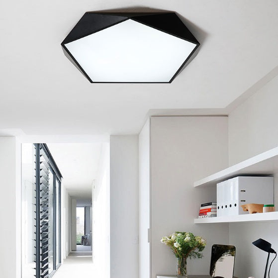 LED Pentagon Ceiling Lamp (48W RGB 3 tones) - Three Cubes Lightings (Singapore)
