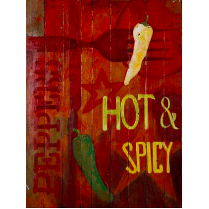Painted Wood- Hot & Spicy - Three Cubes Lightings (Singapore)