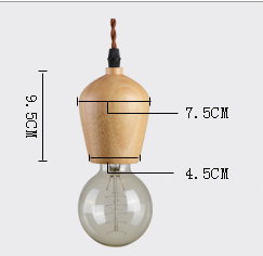 Light Color Wood Bulb Holder - Three Cubes Lightings (Singapore)
