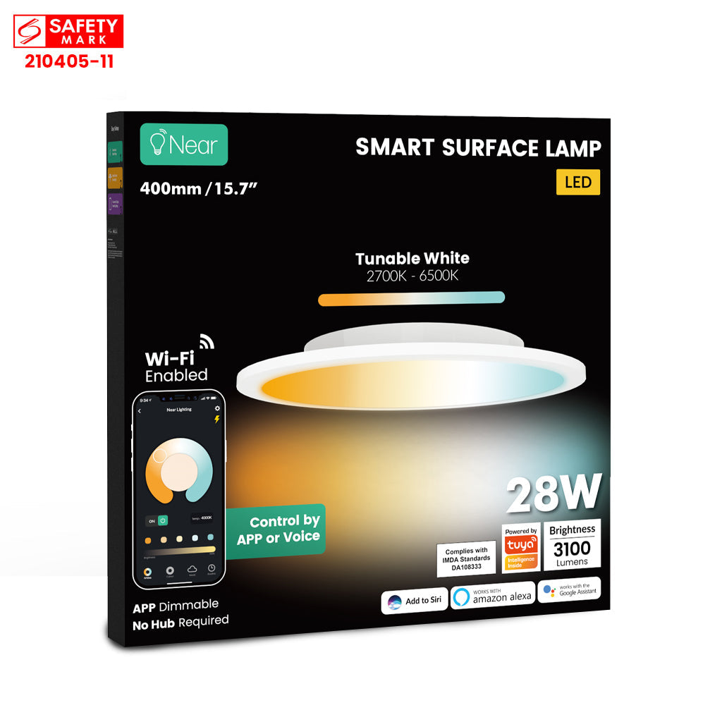 NEAR LED Ceiling Light Smart Wi-Fi 400mm 28W (White to Warm)