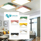 LED Square Ceiling Lamp (Wood & Colour Theme) - Three Cubes Lightings (Singapore)