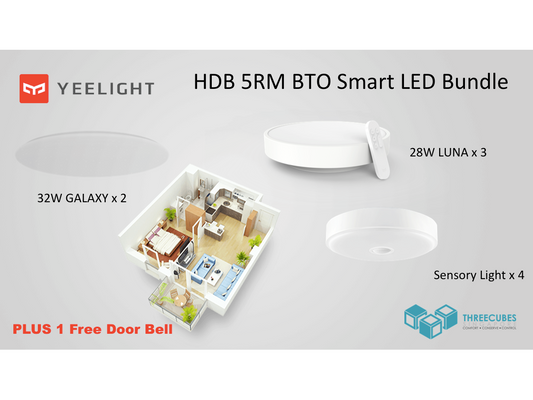 HDB BTO 5 Room SMART-NATION LED Bundle (YEELIGHT)